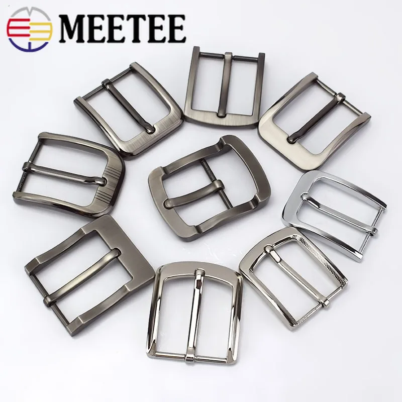 Meetee 남녀공용 금속 핀 벨트 버클, 35mm, 40mm 허리띠 헤드, DIY 가죽 공예 청바지 장식 하드웨어 액세서리, 1 개, 2 개, 5 개