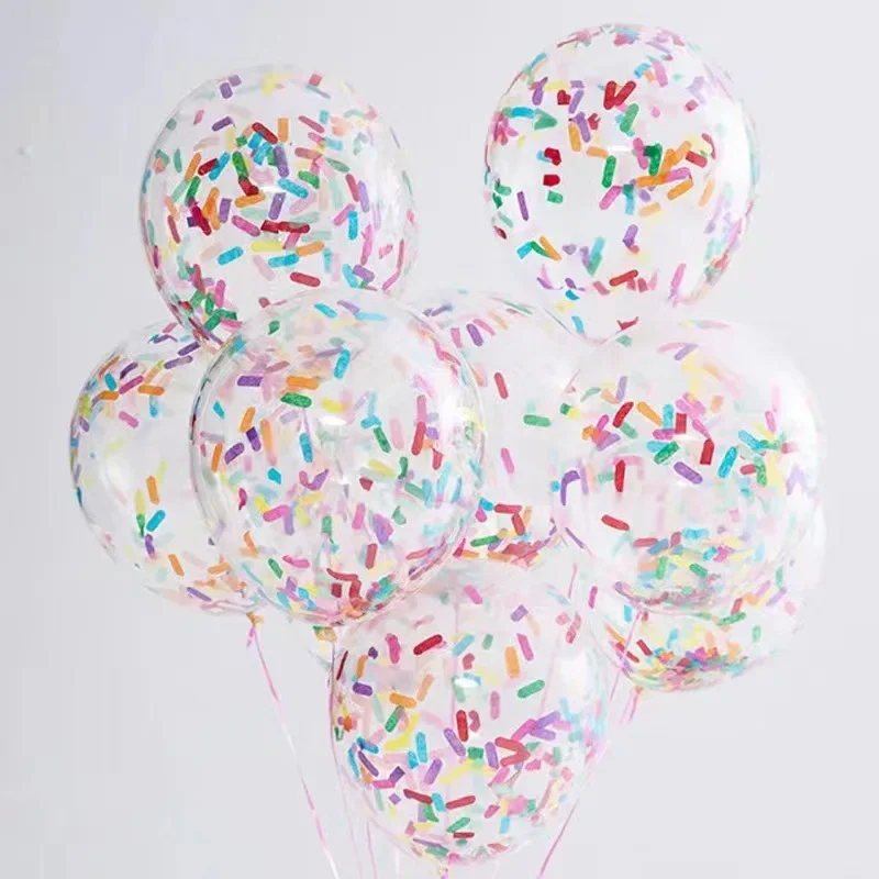 10/20 Stück 12 Zoll Konfetti Transparente Lange Streifen Papierkonfetti Latexballons für Geburtstag Hochzeit Babyparty Dekoration – Detail 8
