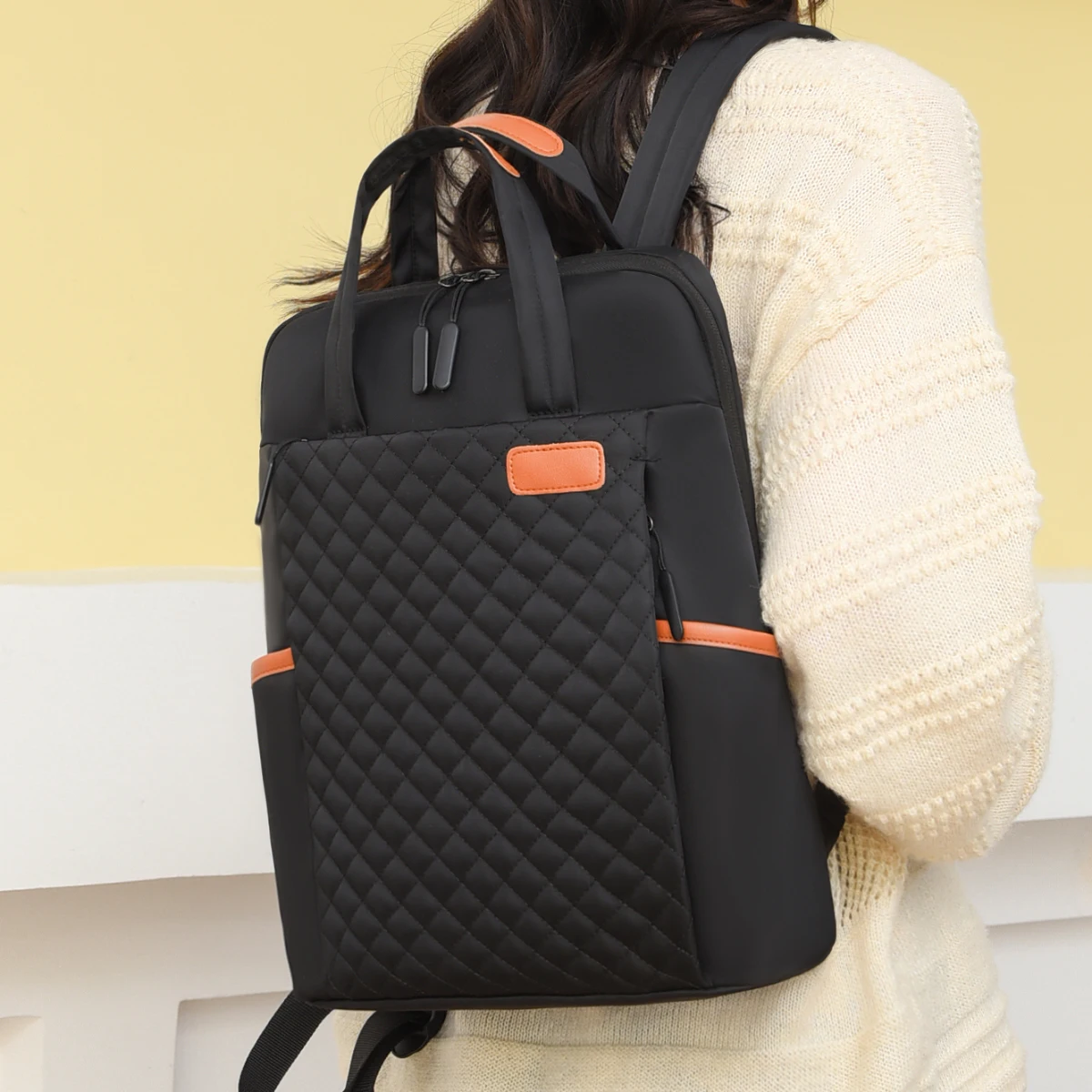 Korean Mommy Bag, Simple Nylon Large-Capacity Backpack for Male and Female College Students, Laptop Bag, Travel Backpack, Boarding Conference Bag