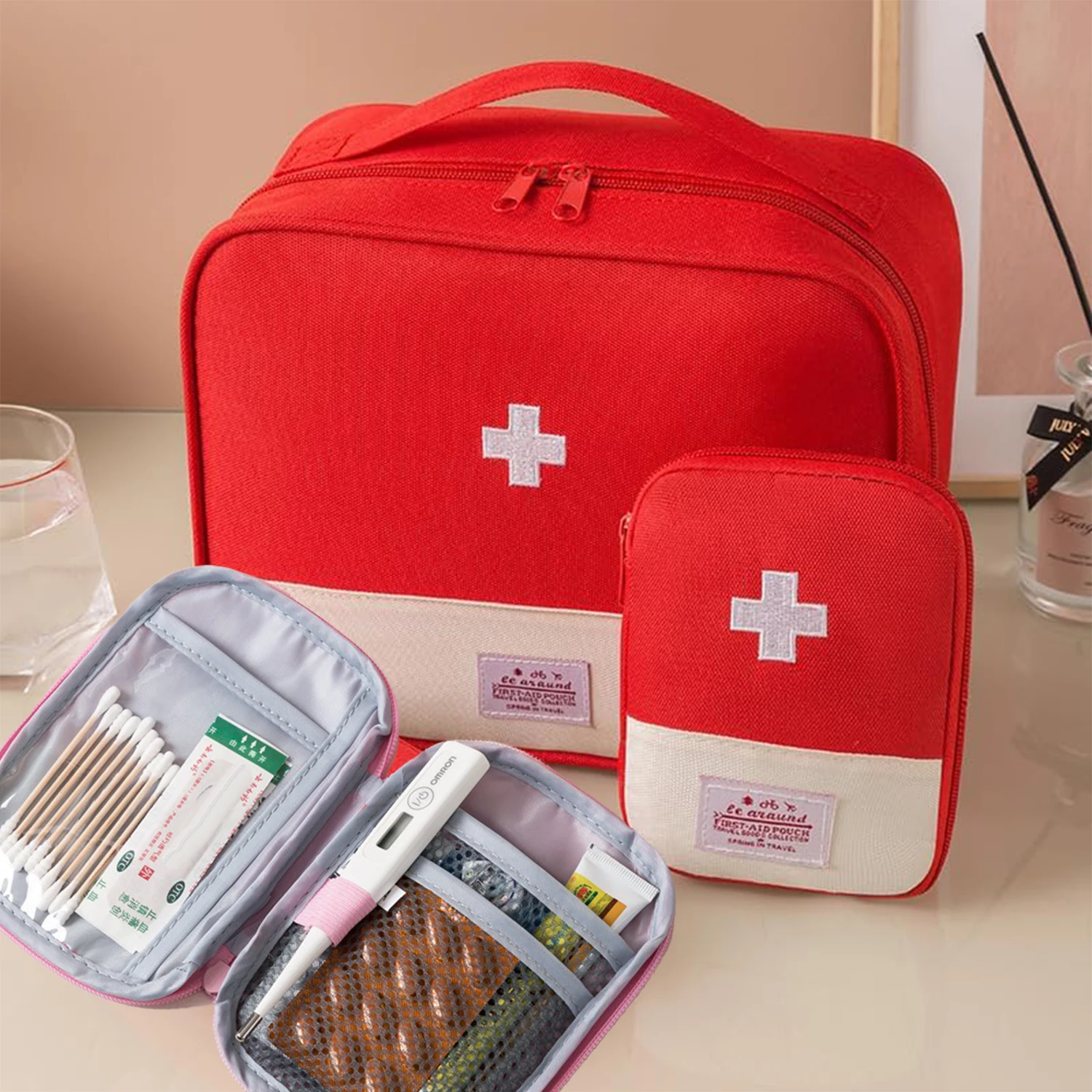 

First Aid Bag Rescue Case Bag Emergency Medicine Storage Organizer Portable Medical kit for Outdoor,Pill Manager,Medical Package
