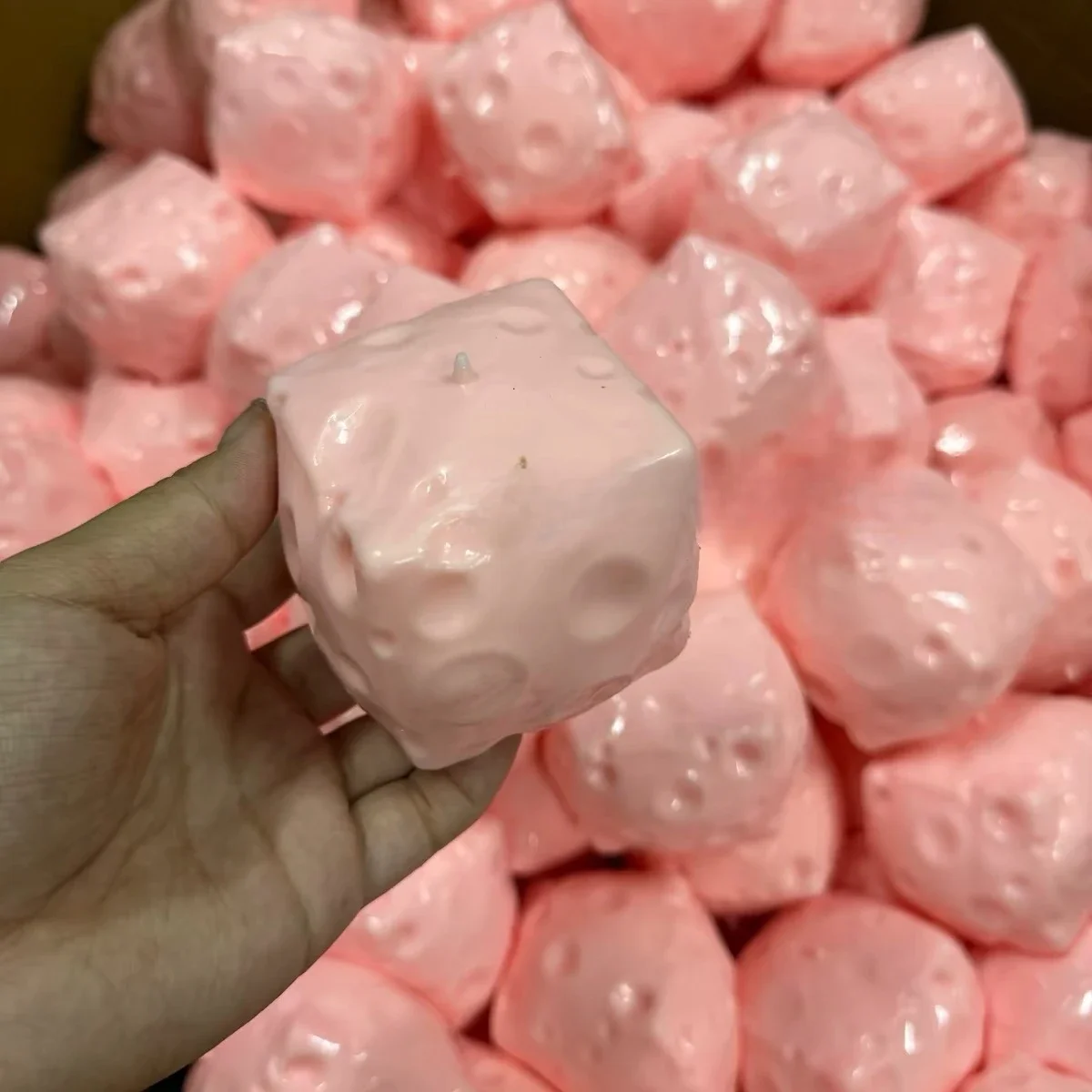 Mini Cheese Cube Stress Ball - Crunchy & Squishy ASMR Sensory Fidget Toy