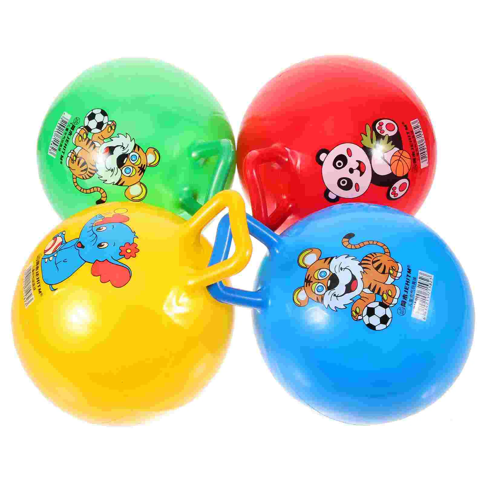 

Toyandona Ball Children 4Pcs Hopper Jumping Bouncing Exercise Toy Color Animal Fitness Children Inflatable Pattern Balls