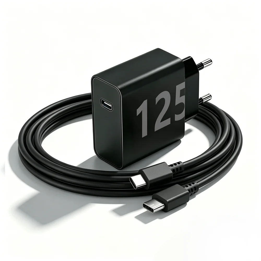 NOUVEAU Chargeur Original 125W pour Motorola USB C Type-C Charge Rapide pour Téléphone Motorola Adaptateur 125W Câble de Charge Rapide Accessoires