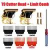 4Pcs/Set Size 1.5/3/4.5 T-Blade Men's Hair Clipper Trimmer Limit Comb Guide Combs Barber Replacement for T9 Trimmer 1