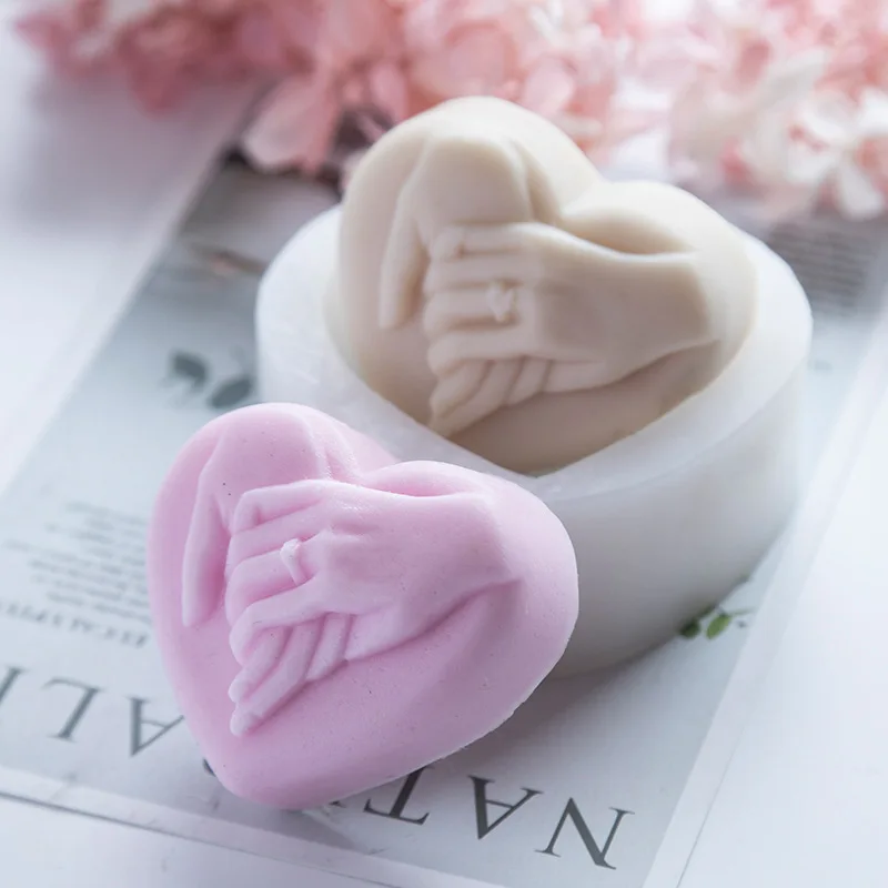 

Handmade Silicone Mold for DIY, Love Hold Hands, Heart, Commemorative Gift, 3D Plaster, Candle Making, Valentine's Day