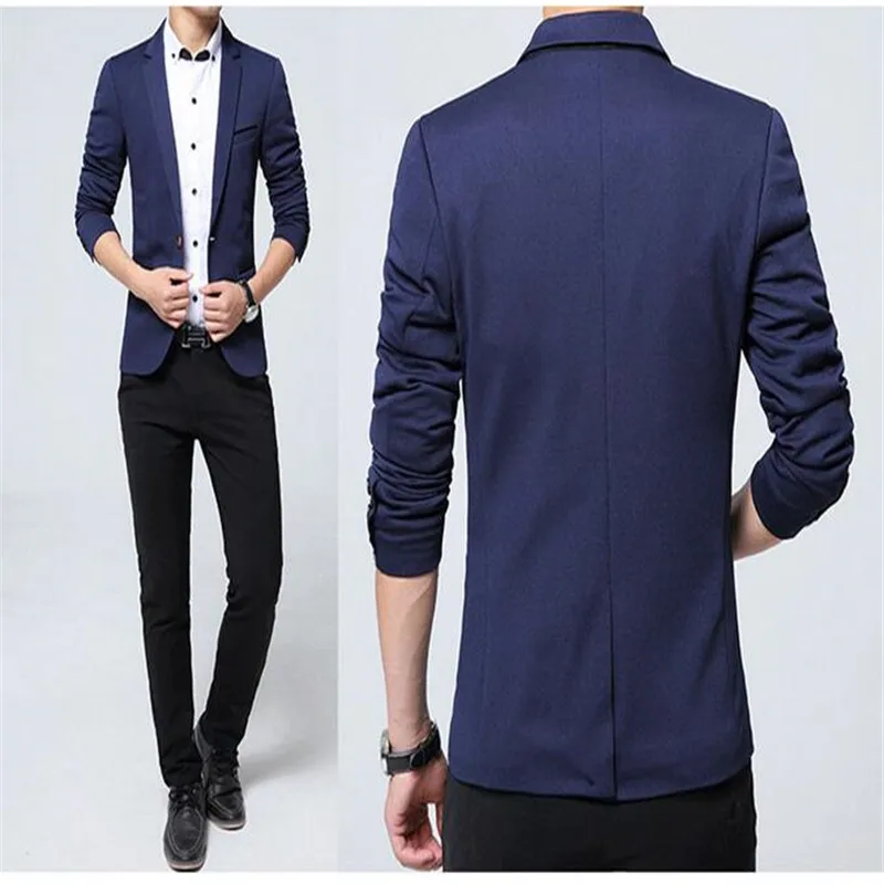 Brand Mens Casual Blazers Autumn Spring Fashion Slim Suit Jacket Men Blazer Masculino Clothing Vetement Homme M~5XL