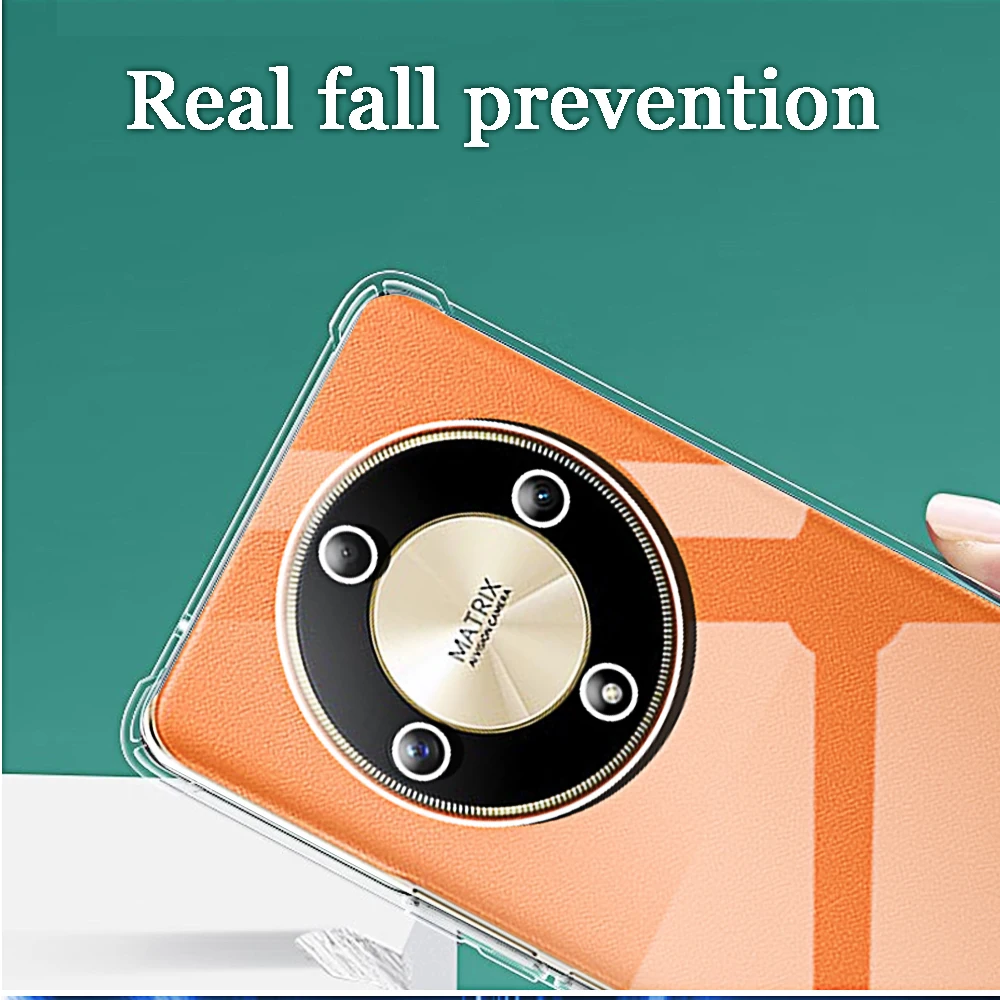 Shockproof Transparent Silicone Phone Case - Clear TPU Protective Back Cover