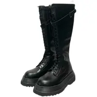 Footwear Lace-up Shoes For Woman Platform Women's Boots With Laces White Long Winter Knee High Shaft Sale Hot Stylish Goth - Image 6