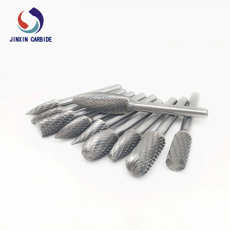 Manufacturer Porting Tools 1/4‘’ 10pcs Double Cut Solid Tungsten Carbide Burr Cutter Fiber Dental Carbide rotary file 3