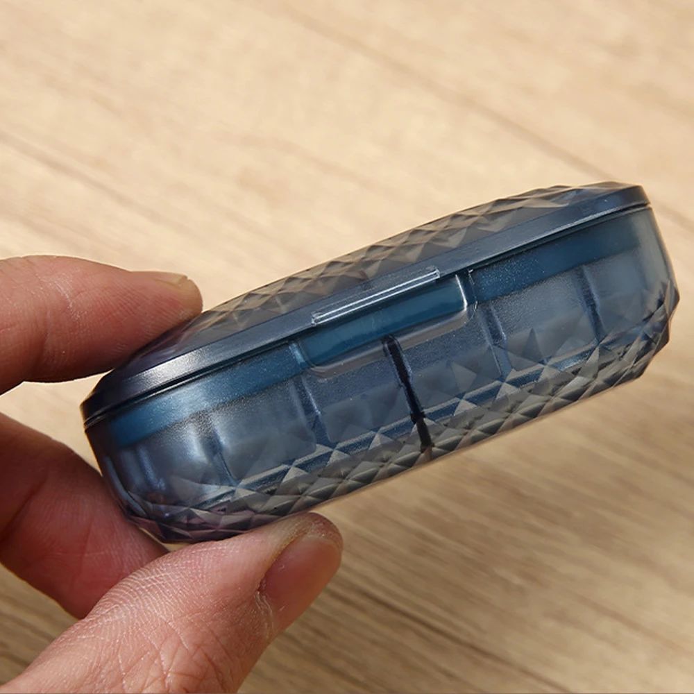 Compact Travel Pill Organizer - 2-Compartment Daily Medicine and Vitamin Holder