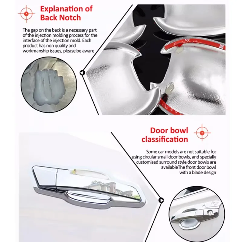Chrome Door Handle Cover - Sleek Exterior Car Accessory