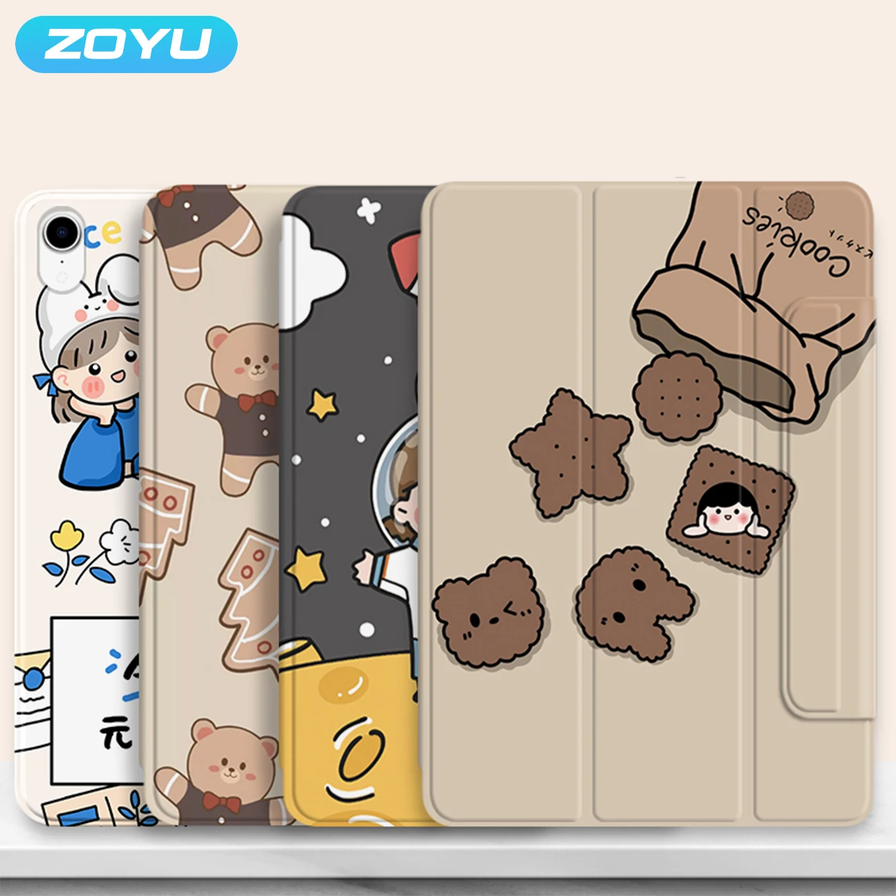 

Магнитный съемный чехол ZOYU для iPad Air 4/5th Gen 10,9 дюймов, для iPad 10 10,9 2022 Pro 11 12,9 дюймов Mini6, чехол с магнитной пряжкой
