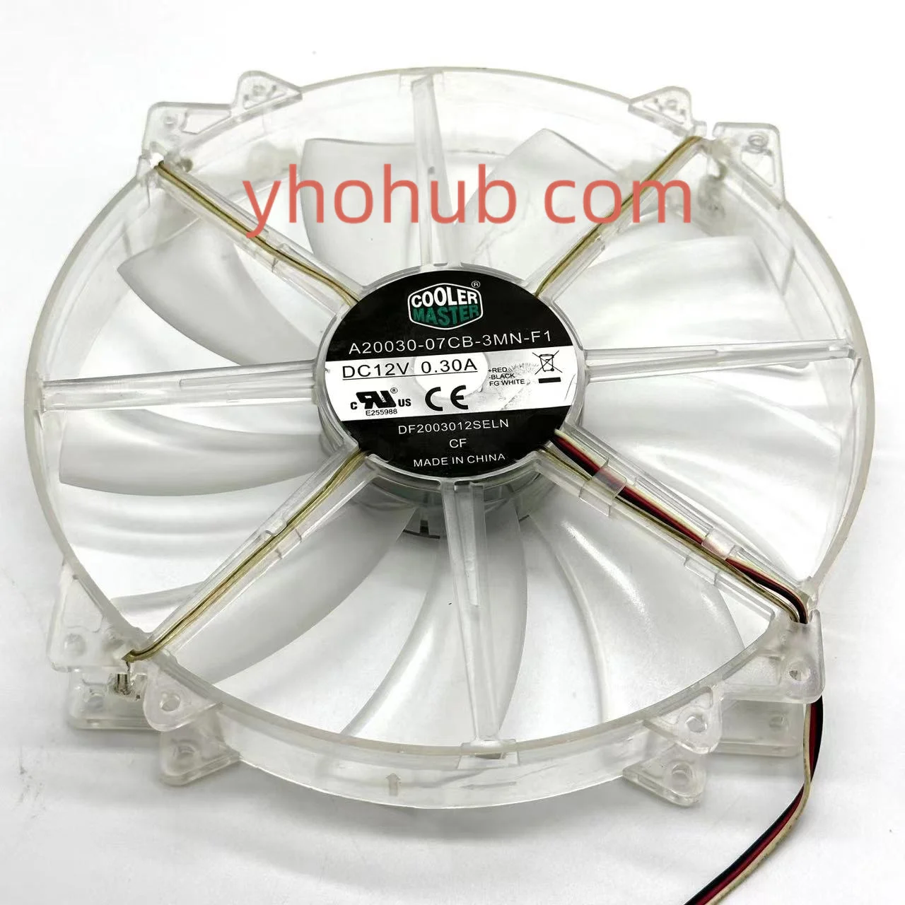 Refrigeração MESTRE A20030-07CB-3MN-F1 DC 12V 0.30A 200x200x30mm Servidor Ventilador