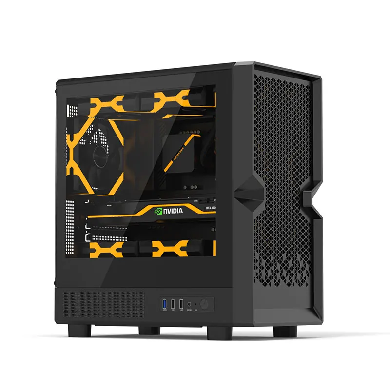 Golden field 와이드 바디 데스크탑 컴퓨터 메인프레임 케이스는 240 수냉식 M-ATX 마더보드 USB3.0과 완벽하게 호환됩니다.