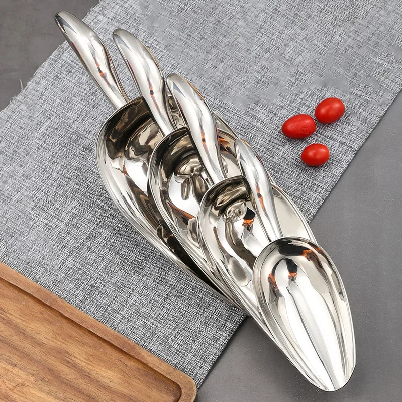Candy Bar Buffet Commercial Scoops Bar Home Ice Scooper Shovel Food Flour Candy Scoop New Stainless Steel Ice Scraper ice cream scoop ice shovel scoop