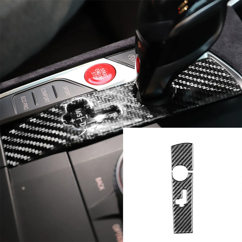 

2pcs Suitable for BMW 2019-2021 new 3 series gear shift sticker carbon fiber decorative sticker