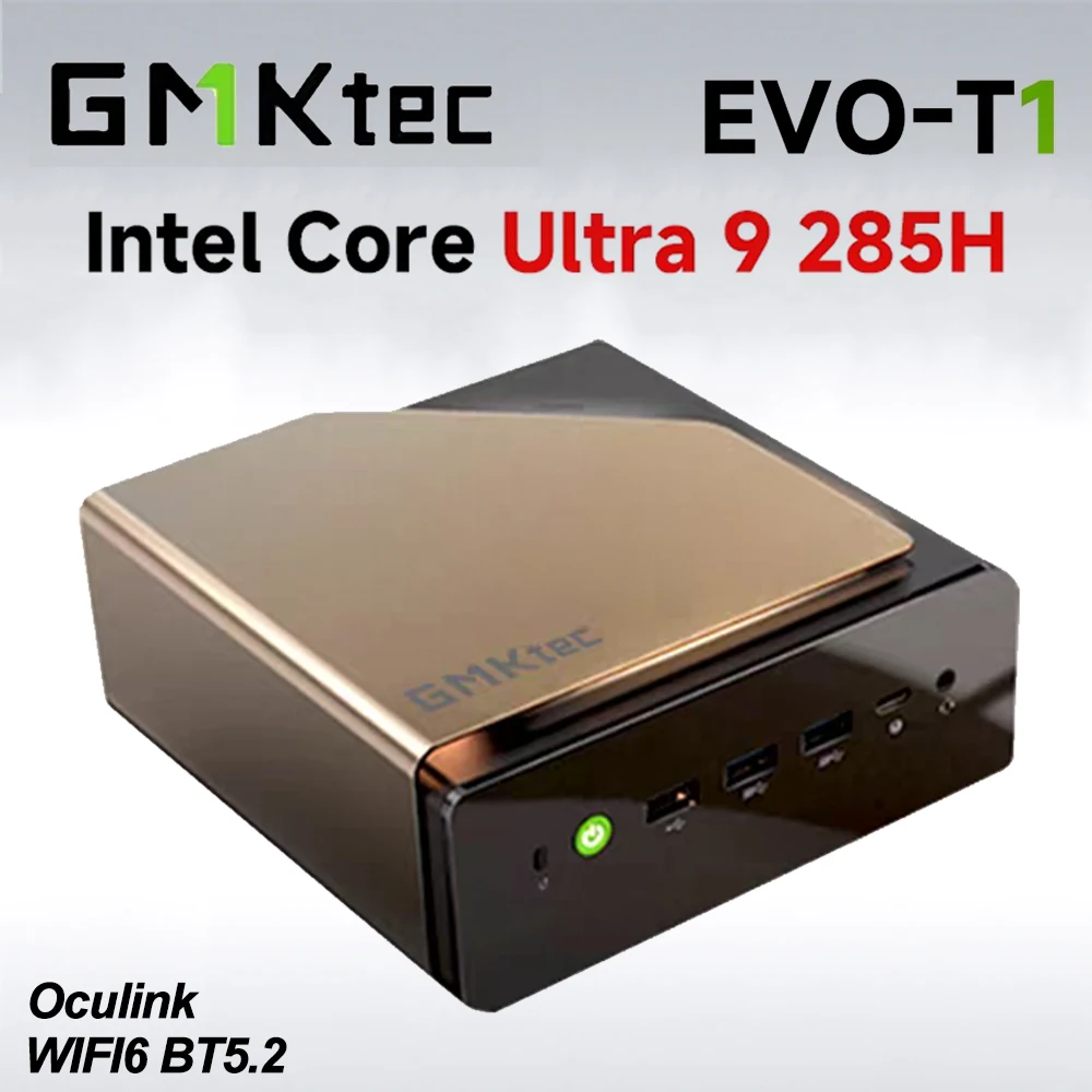 GMKtec EVO-T1 AIミニPC Intel Core Ultra 9 285H 2*DDR5 3*M.2 SSD