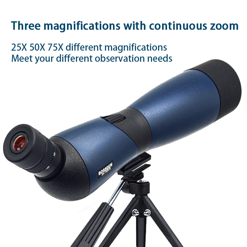 25-75x70 HD Spotting Scope Zoom Monocular BAK4 Prism Waterproof Telescope For Target Shooting Bird Watching Outdoor Camping