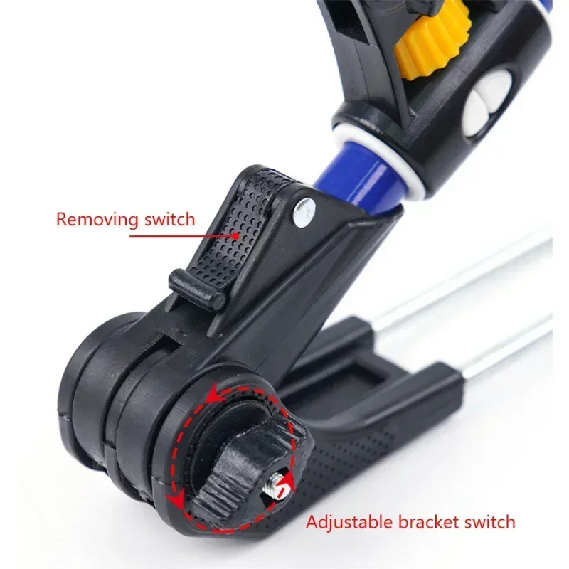 1.7M/2.1M/2.4M 새로운 스테인레스 스틸 두꺼운 텔레스코픽 낚싯대 브래킷 낚싯대 이중 목적 브래킷 낚싯대 홀더