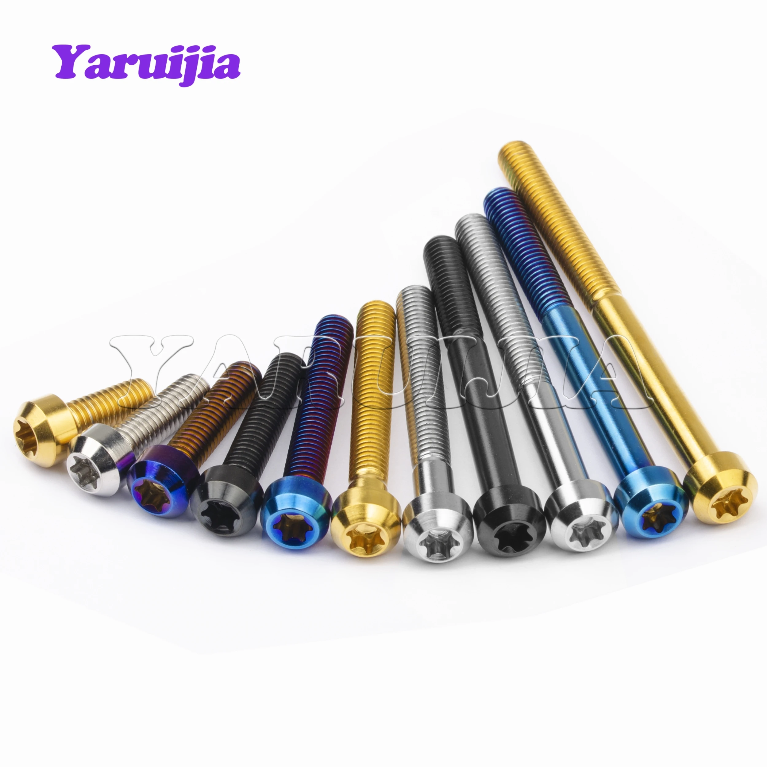 Titanium Bolts M5/M6/M8x10/15/20/25/30/35/40/45/50/60/65/70/80mm Torx Head Bicycle Car Refit Fastener Brake Bolt
