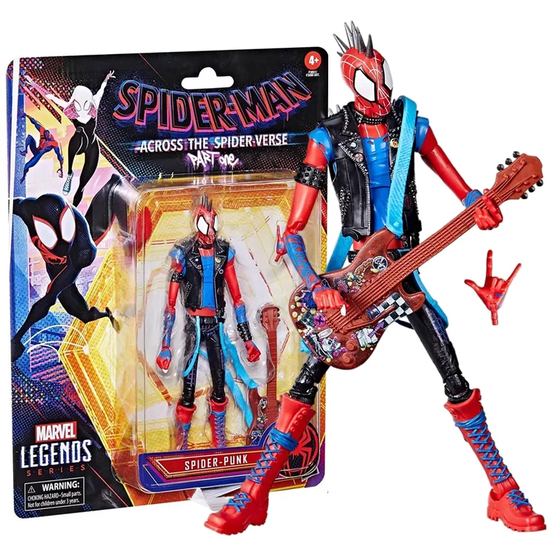 

Original Marvel Legends Series Spider Punk Action Figure Across The Spider Verse 6 Inch Figurine Anime Collectible Model Toy