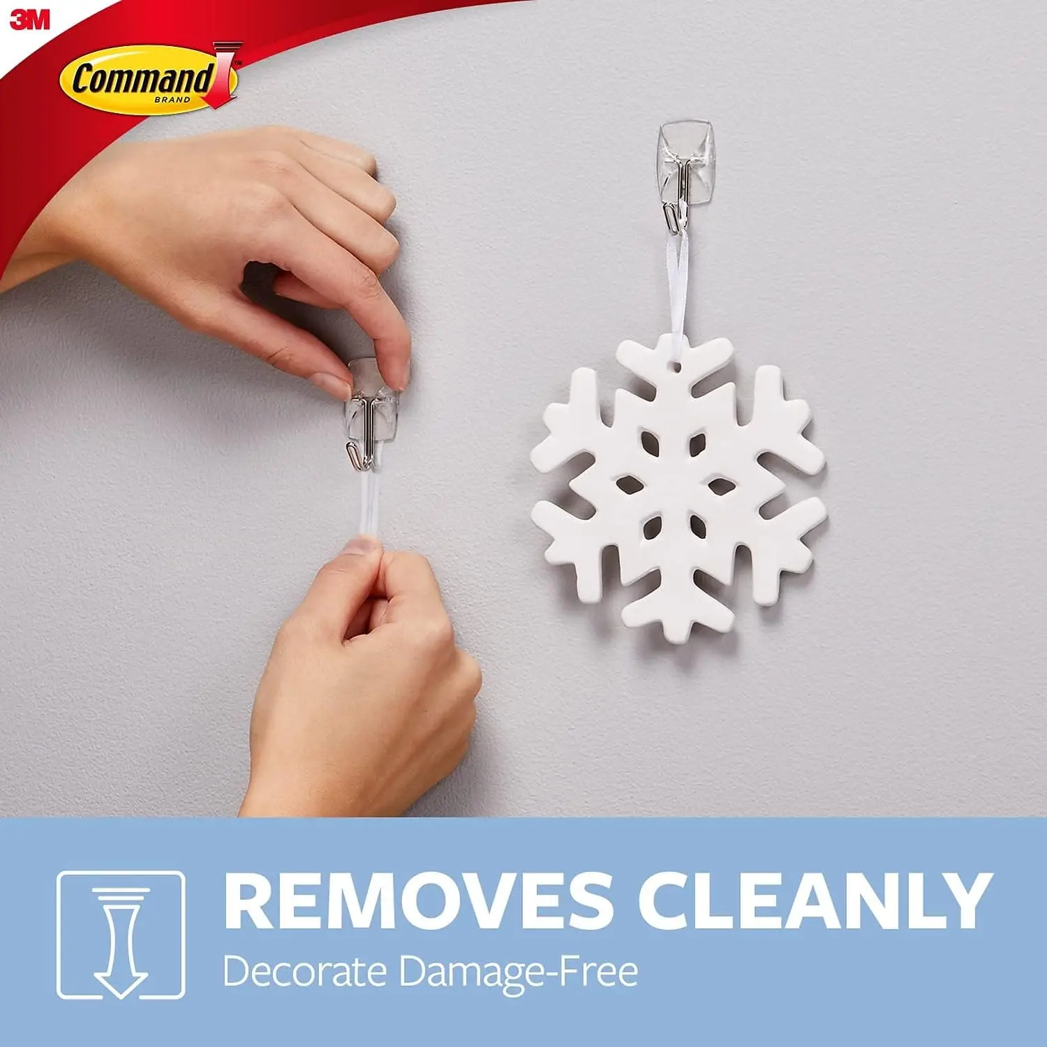 3M Clear Command Wire hook utensil Hook hanging plastic hooks adhesive plastic hooks clear 4