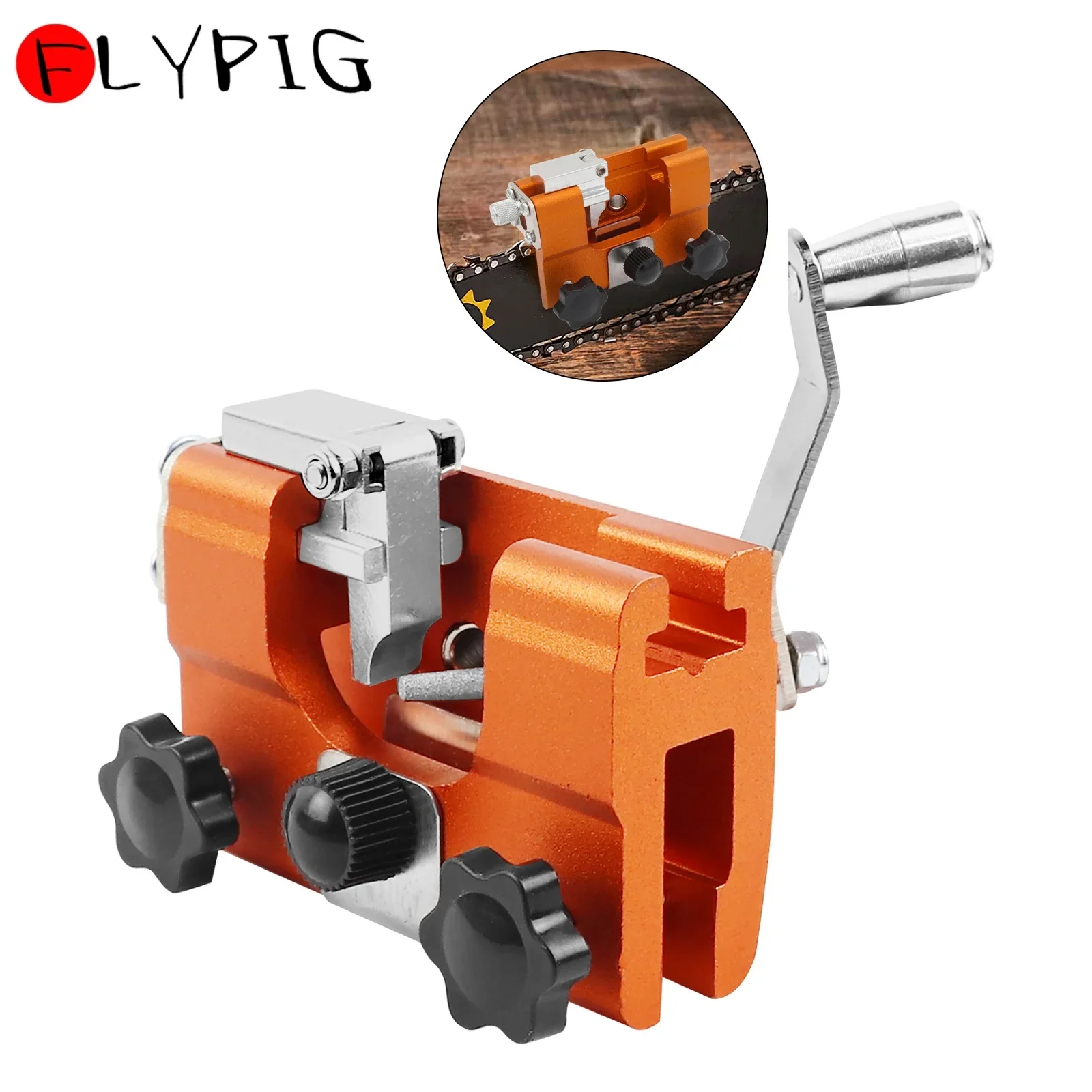 Chainsaw Sharpener Jig Hand-Cranked Sharpening Tool 8-22 inches Chain Saws Electric Saws Motorcycle Chainsaw Chain Repair Tools