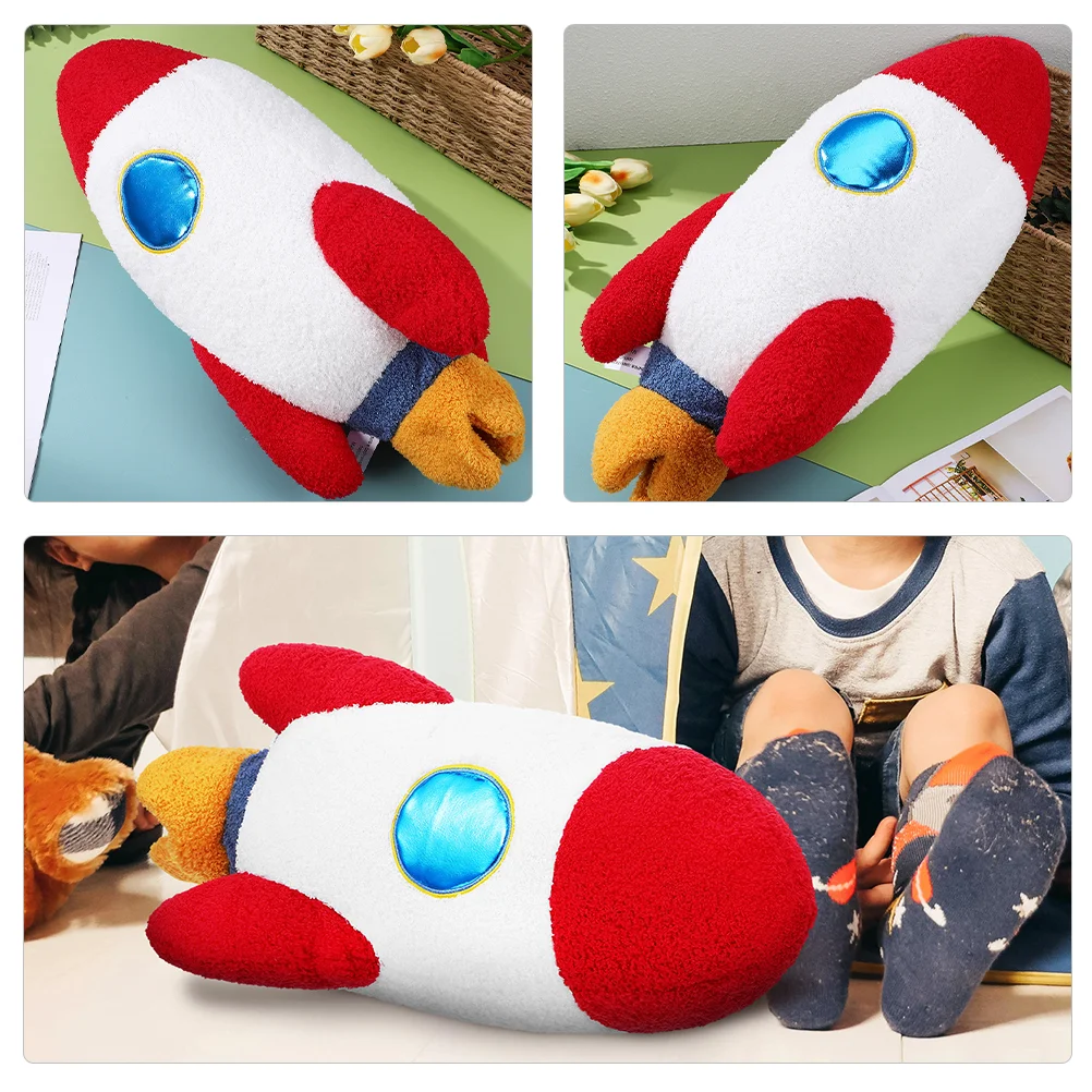 Space Rocket Toys Outerspace Mini Pillow Stuffed Animal Pp Cotton Ship Nursery Decor Child 2