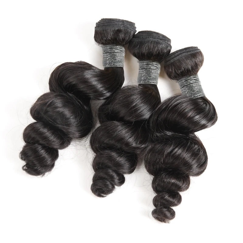 Human Hair Weaves for Women Addbeauty Loose Wave Virgin Human Hair Bundles 100% Unproccessed Raw Virgin Hair Extension Natural - 2