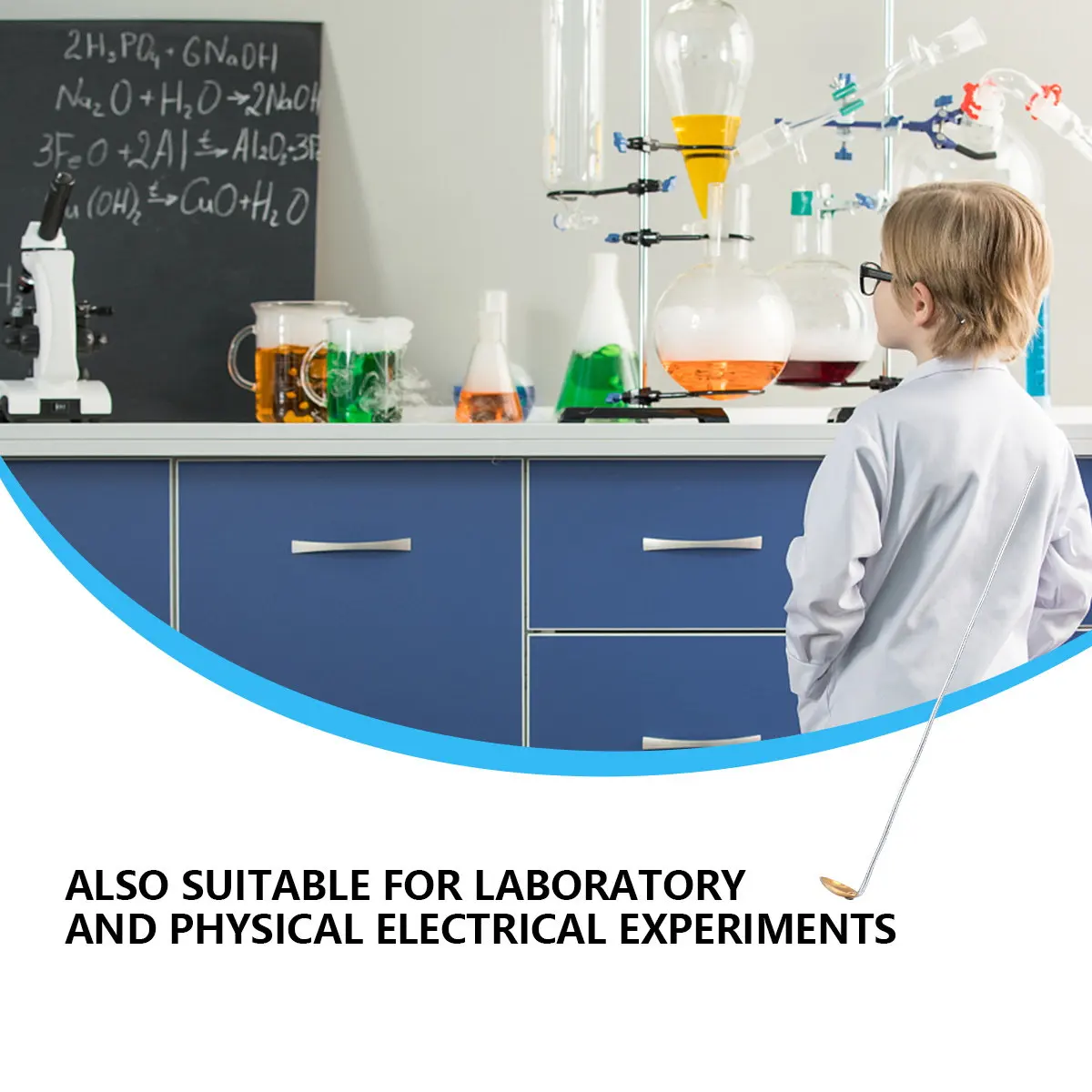 15Pcs 구리 연소 스푼 과학 실험실 실험을위한 연소 스푼 내열성 실험실 교육 용품