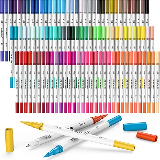 72 Double Tip Art Markers - Brush Pens - Coloring Markers - Kids