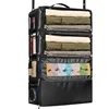 1pcs Travel Clothes Storage Bag, Multi-Layer Wardrobe Organizer with Hanging Hook Large Capacity Foldable Luggage Organizer 6