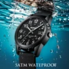 BIDEN Simple Casual Men's Quartz Watch Digital Edition Waterproof Calendar Luminous Silicone Strap Comes with Watch Box 3