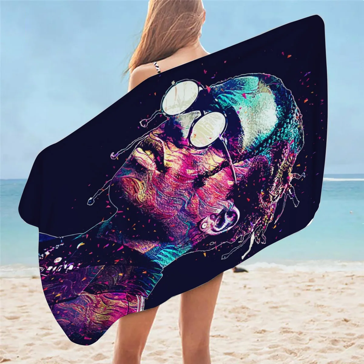 Asap Rocky Beach Towel 3D Printing Customizable Shower Bath Towels