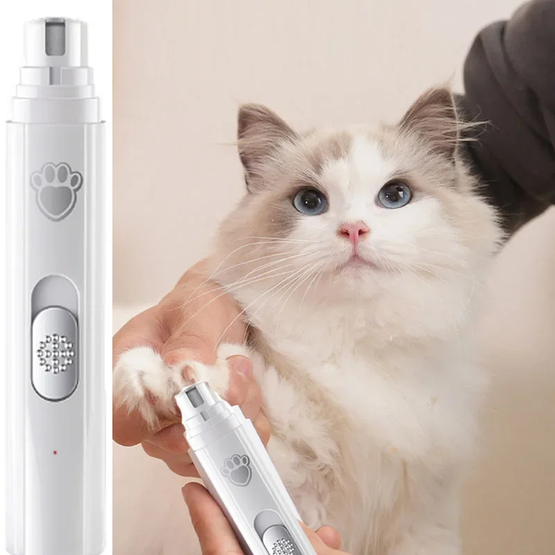 Pet Nail Clipper, Pet Nail Grinder, Electric with Polisher Wheel, LED Light, USB Rechargeable 2-Speed for Cat Dog