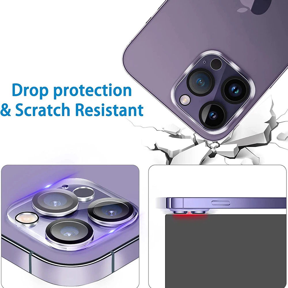 4-Pack Ultra HD Full Cover Camera Protector Glass - Enhanced Night Clarity