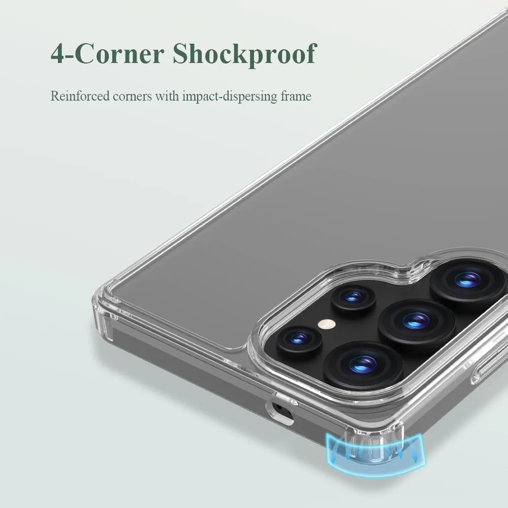 LeReach TOC Clear Protective Case with TPU Frame and Hard PC Back