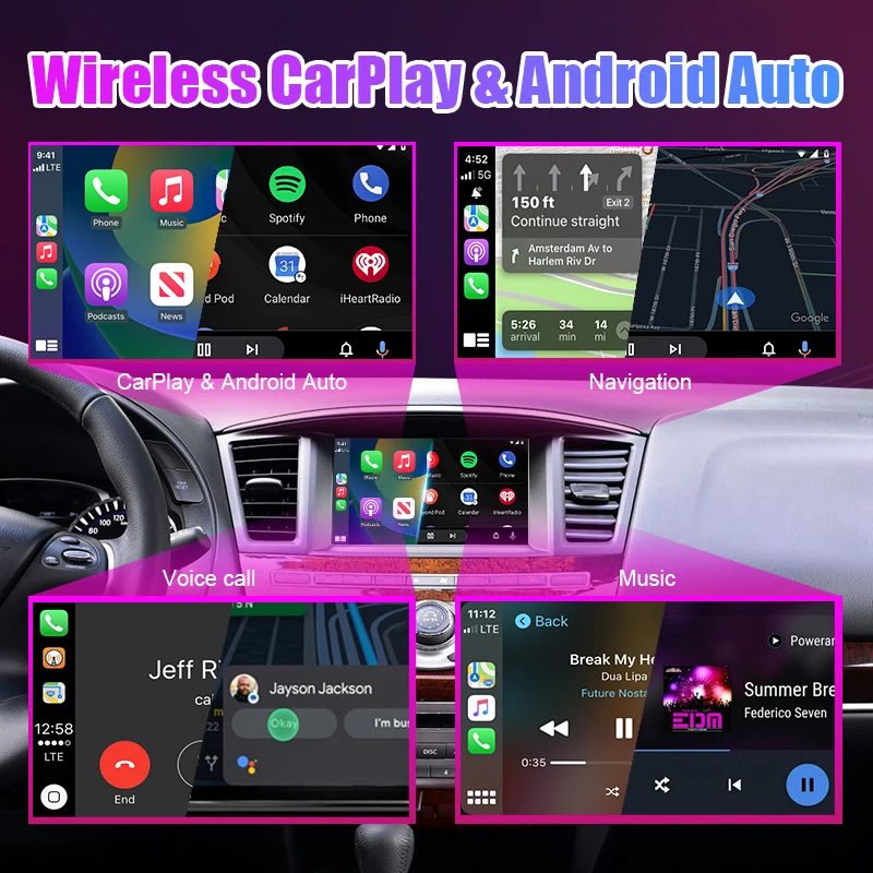 인피니티 QX60 QX70 Q70 미러 애프터마켓 카메라 CarPlay 업그레이드 개조 멀티미디어 네비게이션용 무선 CarPlay 안드로이드 자동