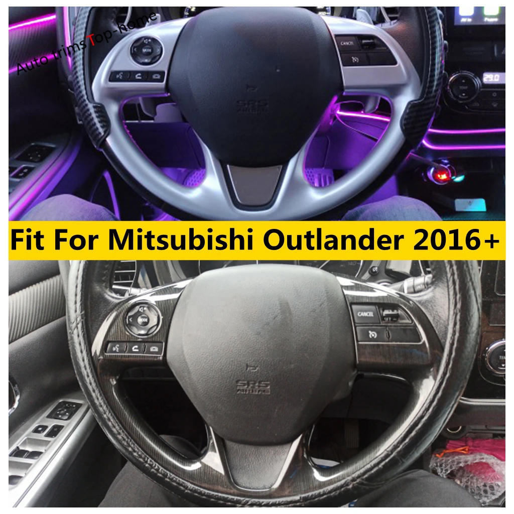 

Steering Wheel Frame Sticker Decals Decoration Cover Trim For Mitsubishi Outlander 2016 - 2022 Auto Styling Interior Accessories