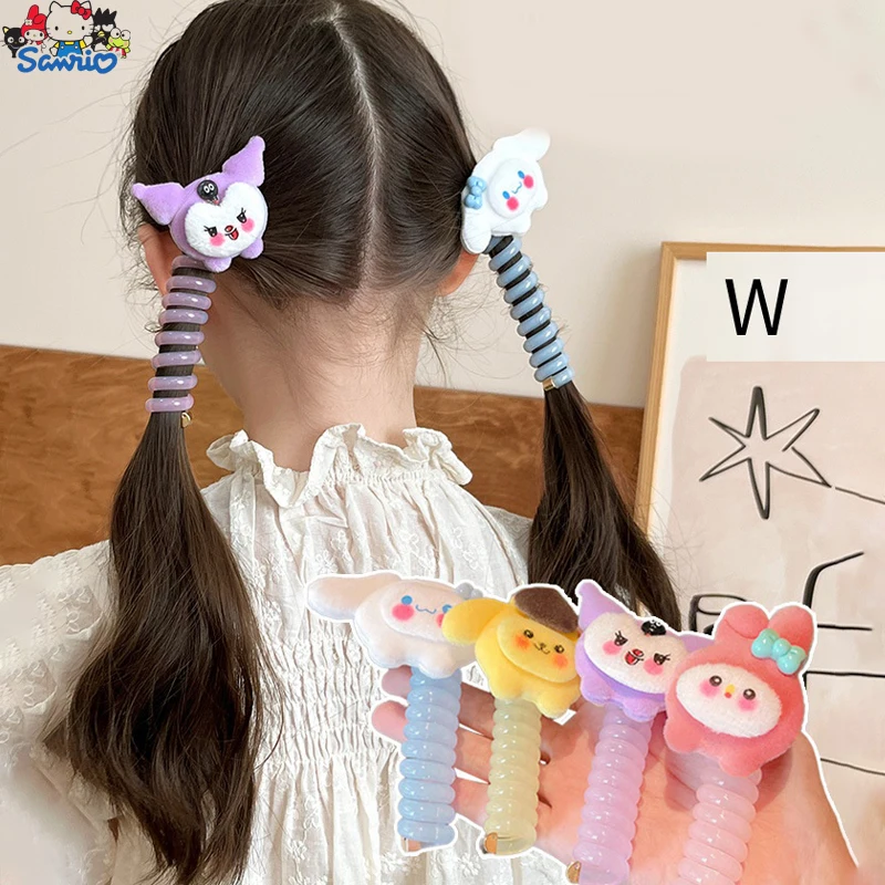

Sanrio Kawaii резинка для волос Kuromi My Melody Pachacco эластичные ленты для волос для девушек головной убор резинка для волос маленькая резинка
