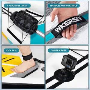 11ft6in Inflatable Stand Up Paddle Board Non-Slip Kayak SUP with SUP Accessories for Youth Adults Outdoor Water Sports Surfboard 3