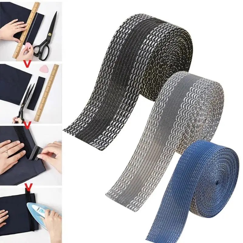 

Self-Adhesive Pant Mouth Paste Pants Edge Shorten Repair Sewing Notions & Supplies Fusible Hem Tape with High Density for Suit