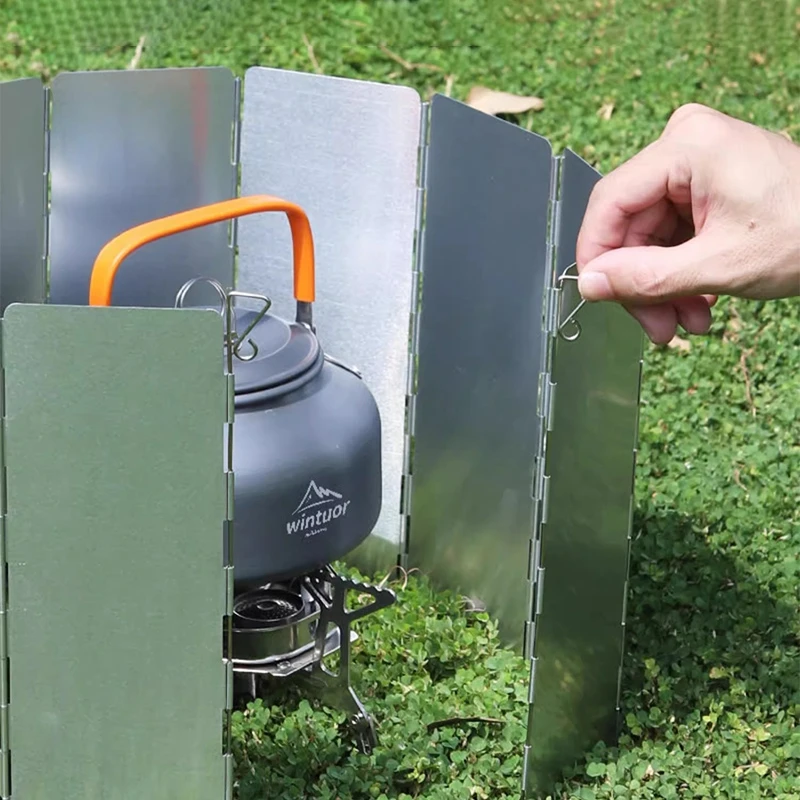 8/10/12/14/16 Plate Gas Stove Wind Shield Outdoor Picnic Cooking Burner Windproof Screen Tall Stove Windscreen Burner Windshield