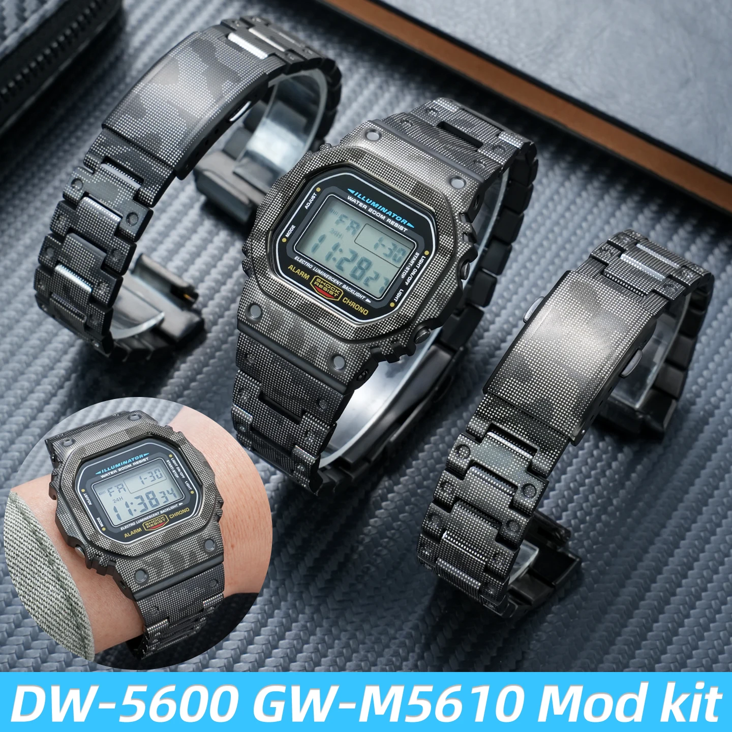 DW5600 5610 metal case strap For Casio G-SHOCK DW-5600 GW-M5610 Mod kit ...