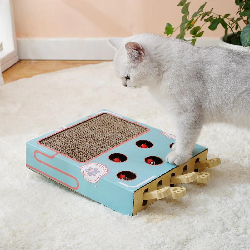 가정용 애완 동물 용품, 두더지 고양이 장난감, 고양이 긁힘 보드 소켓 연마 클로 도구, 골판지 고양이 클로 보드