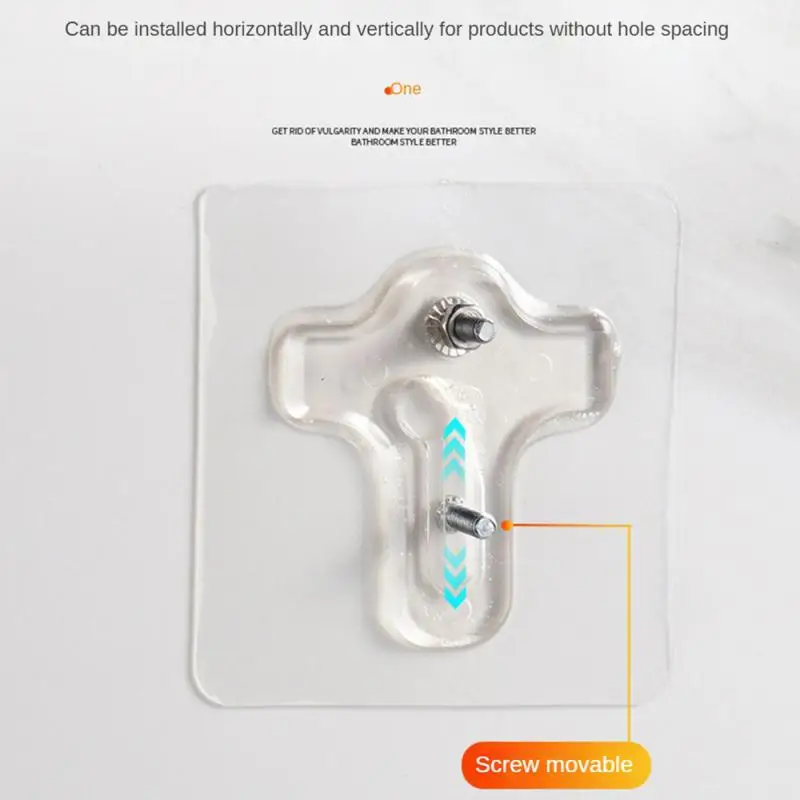 Nail Patch Strong Adhesive Variable Distance Double Hole Home Storage Gadgets Screw Paste Adjustable Non-marking Nail-free