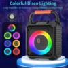 T17 Karaoke Machine Comes with 2 Wireless Karaoke Microphones, Portable Bluetooth Speaker Home Karaoke 0K System, with Rgb Colorful Lights 2