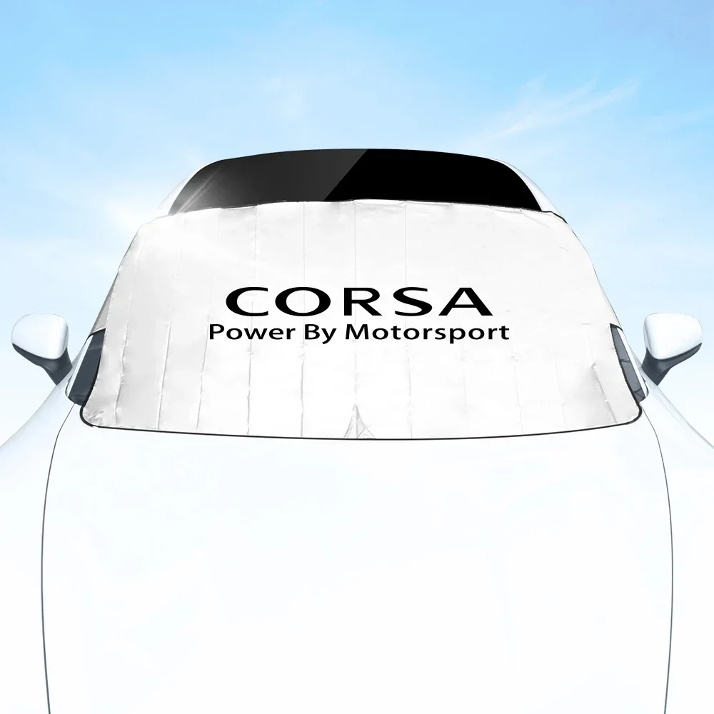 자동차 앞 유리 햇빛가리개 커버 액세서리, Opel Corsa C D E F A B Gsi 1.6T OPC 라인 1.4T 터보 코르사반 2004 2007 2008 2011