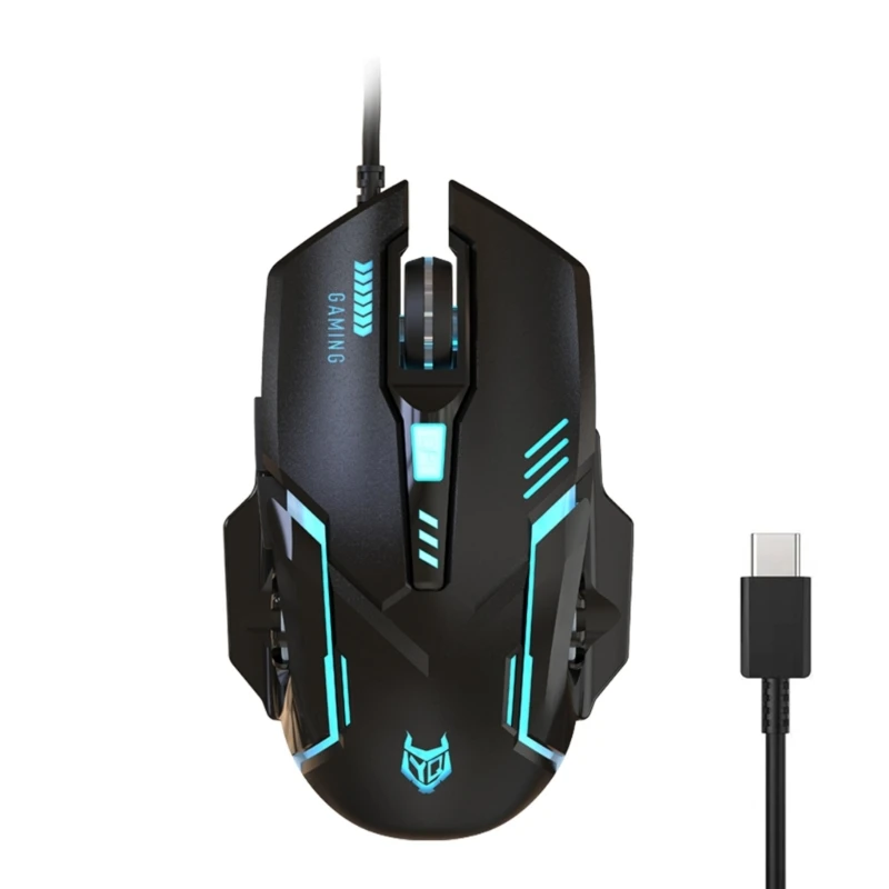 Мышь типа USB Игровая мышь Эргономичная мышь с RGB подсветкой и 3600 точек на дюйм Прямая поставка