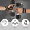 1Pairs Fitness Lifting Wrist Strap Brace for Weightlifting Crossfit Bodybuilding Support Dumbbell Weights Strength Workout 3